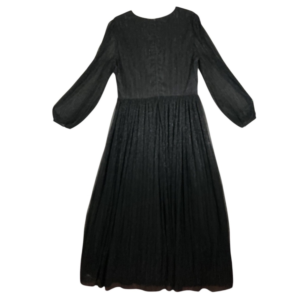Alex Marie Womens Black V-Neck Long Sleeve Evening Dress Size 18 NEW - Picture 2 of 8